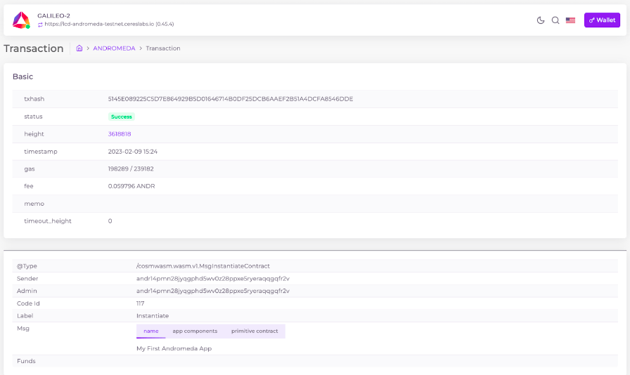 Transaction Info