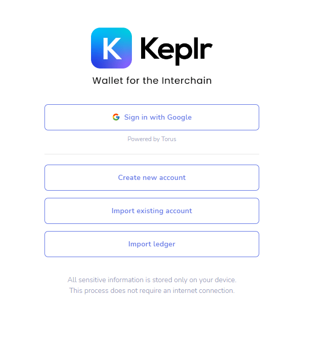 Open Keplr Extension 